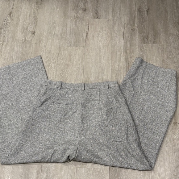 H&M Gray Tweed Double Pleated Wide Leg Trousers - Picture 7 of 13